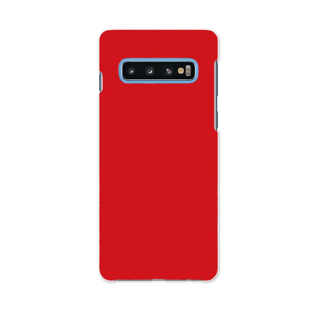 Mobile Phone Cases - SCV42 Galaxy S10+ ギャラクシー エステンプラス au エーユー scv42 スマホ カバー ケース スマホケース スマホカバー PC ハードケース 009020 シンプル　無地　赤