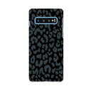 SCV42 Galaxy S10+ ギャラクシー エステンプラス au エーユー scv42 スマホ カバー ケース スマホケース スマホカバー PC ハードケース 011585 ヒョウ柄　アニマル柄　黒