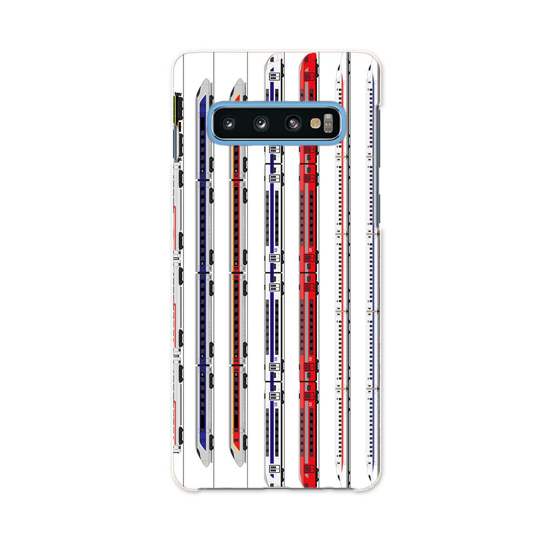 SCV42 Galaxy S10+ ギャラクシー エステンプラス au エーユー scv42 スマホ カバー ケース スマホケース スマホカバー PC ハードケース 013216 乗り物　新幹線　電車