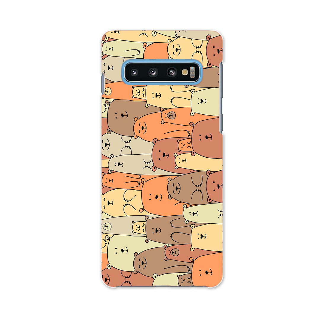SCV42 Galaxy S10+ ギャラクシー エステンプラス au エーユー scv42 スマホ カバー ケース スマホケース スマホカバー PC ハードケース 014606 クマ 動物 アニマル