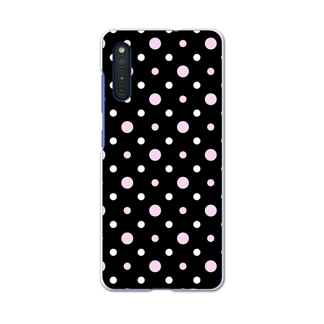 Galaxy A41 SC-41A ギャラクシー sc41a docomo ドコモ スマホカバー カバー ケース pc ハードケース 000013 斑点　ピンク　模様