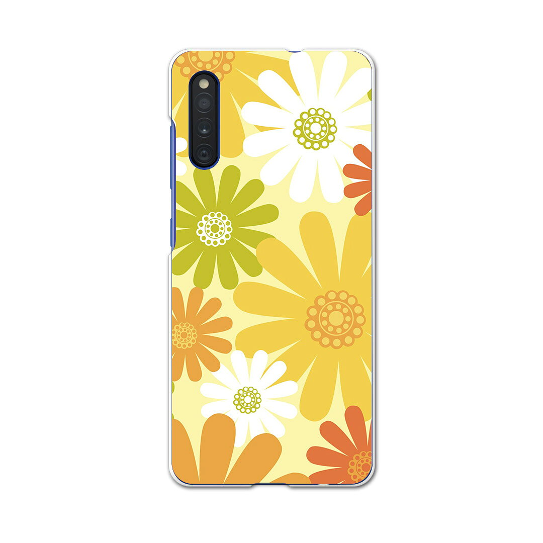 Galaxy A41 SC-41A ギャラクシー sc41a docomo ドコモ スマホカバー カバー ケース pc ハードケース 000679 花　黄色