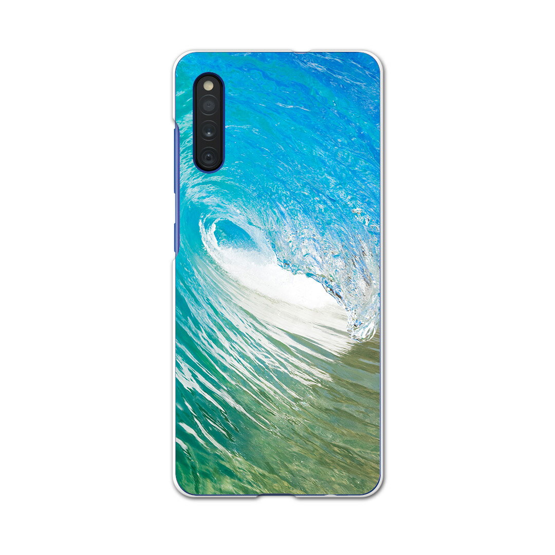Galaxy A41 SC-41A ギャラクシー sc41a docomo ドコモ スマホカバー カバー ケース pc ハードケース 001163 波　サーフィン