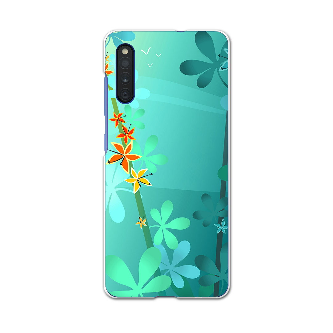 Galaxy A41 SC-41A ギャラクシー sc41a docomo ドコモ スマホカバー カバー ケース pc ハードケース 002548 花　　緑
