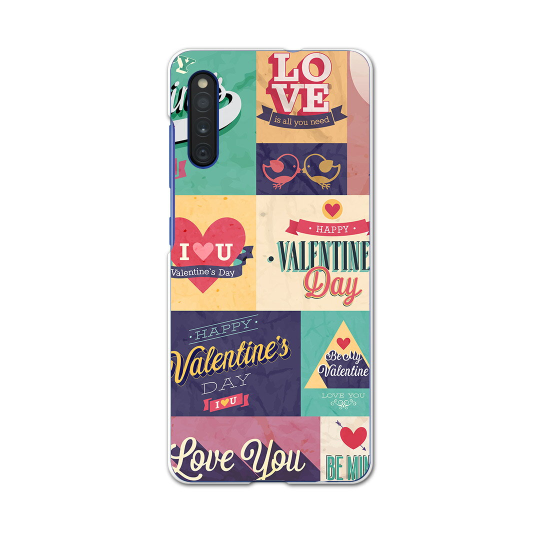 Galaxy A41 SCV48 ギャラクシー scv48 au エーユー スマホ カバー ケース スマホケース スマホカバー PC ハードケース 007377 文字　英語　カラフル　レトロ(2.0)