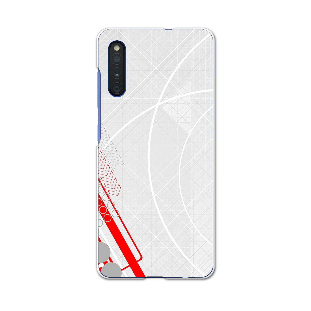 Galaxy A41 SC-41A ギャラクシー sc41a docomo ドコモ スマホカバー カバー ケース pc ハードケース 007597 赤　レッド　灰色　グレー　デザイン