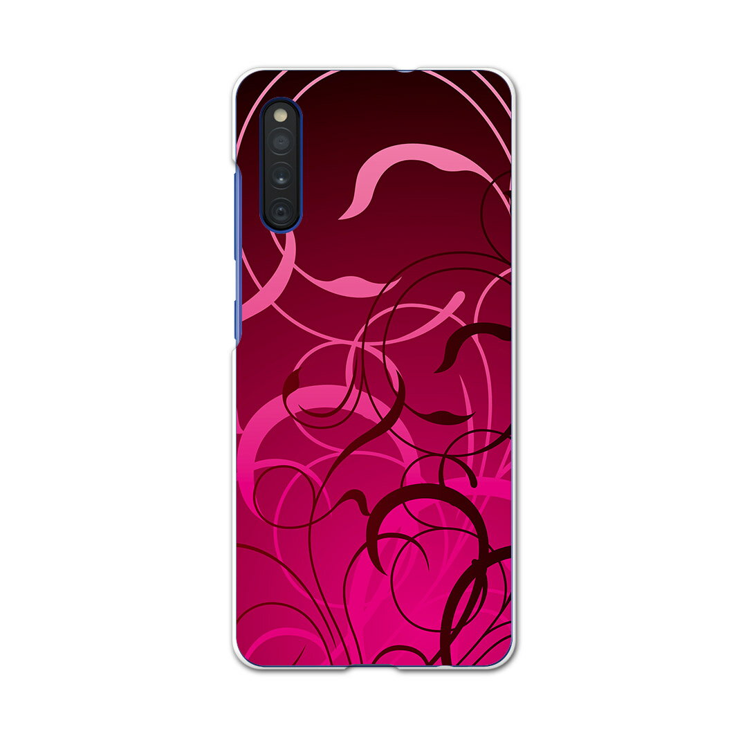 Galaxy A41 SC-41A ギャラクシー sc41a docomo ドコモ スマホカバー カバー ケース pc ハードケース 007795 植物　ピンク　紫　パープル