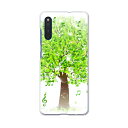 Galaxy A41 SCV48 ギャラクシー scv48 au エーユー スマホ カバー ケース スマホケース スマホカバー PC ハードケース 009582 植物 音楽 音符(2)