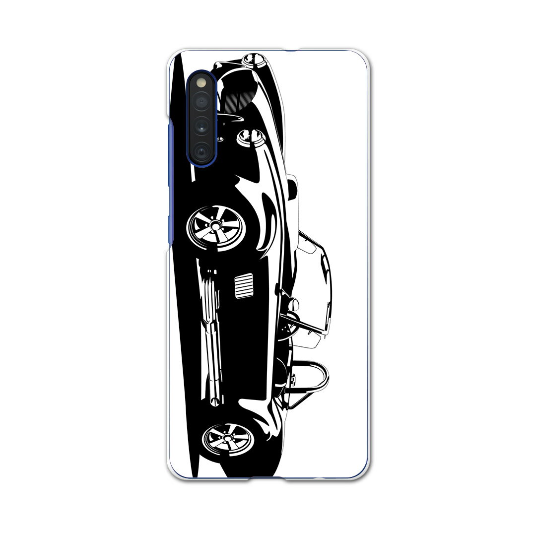 Galaxy A41 SC-41A ギャラクシー sc41a docomo ドコモ スマホカバー カバー ケース pc ハードケース 010033 乗り物　車　モノクロ