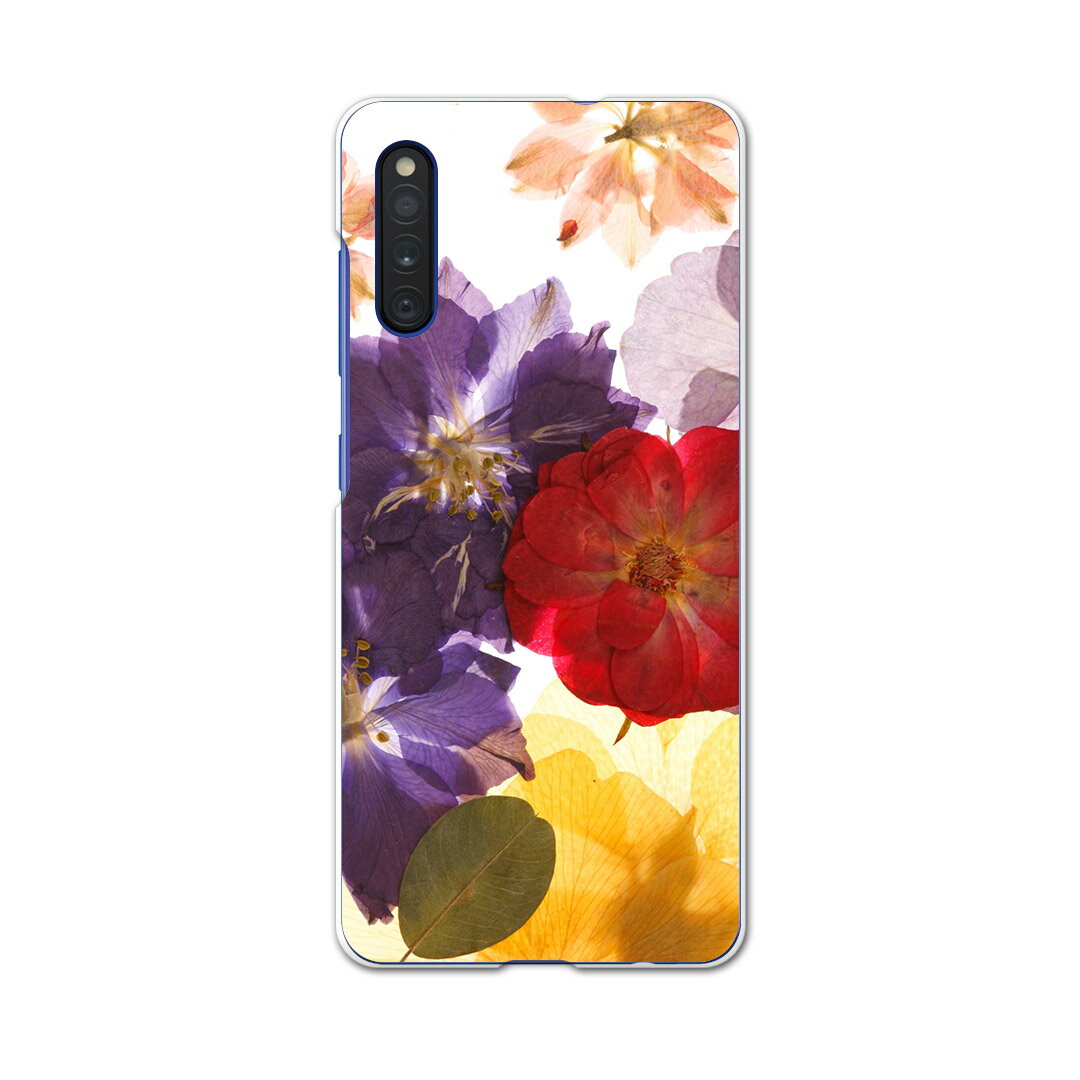 Galaxy A41 SC-41A ギャラクシー sc41a docomo ドコモ スマホカバー カバー ケース pc ハードケース 011228 花　押し花　カラフル