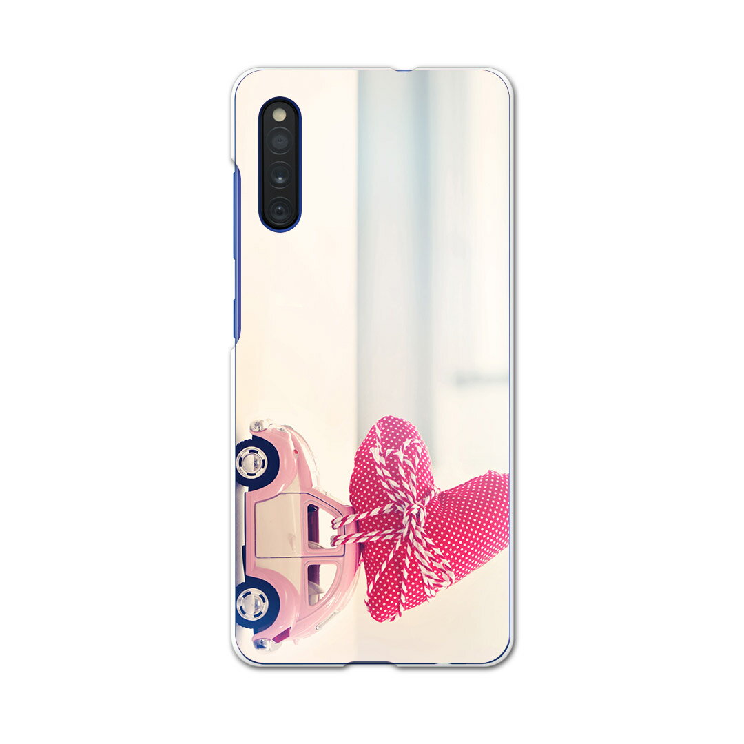 樂天商城 - Galaxy A41 SCV48 ギャラクシー scv48 au エーユー スマホ カバー ケース スマホケース スマホカバー PC ハードケース 015501 車　ハート　ピンク