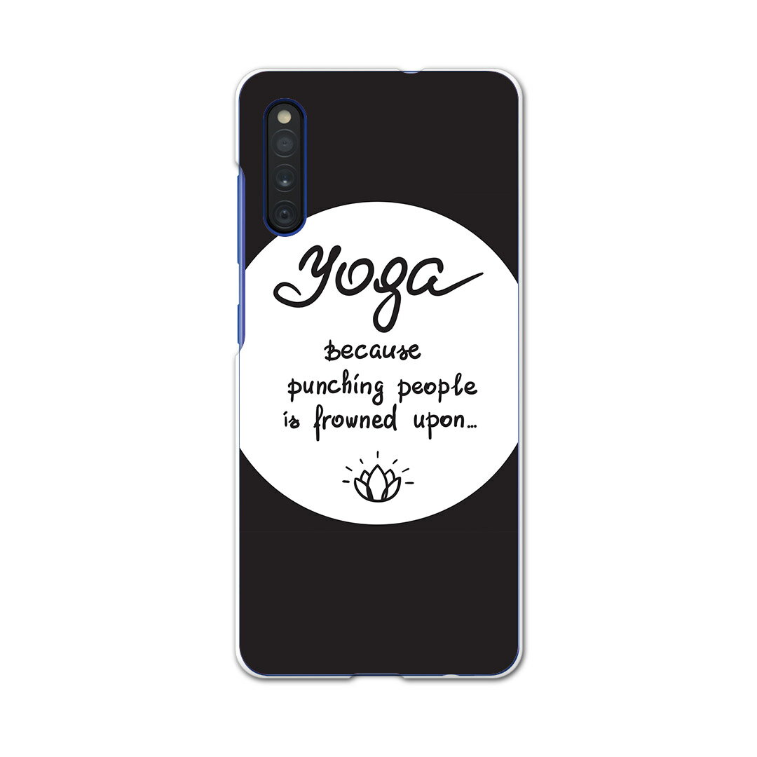 Galaxy A41 SC-41A ギャラクシー sc41a docomo ドコモ スマホカバー カバー ケース pc ハードケース 016089 yoga ヨガ 英字 おしゃれ