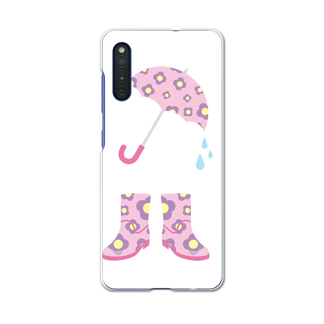 Rakuten - Galaxy A41 SCV48 ギャラクシー scv48 au エーユー スマホ カバー ケース スマホケース スマホカバー PC ハードケース 016336 傘　梅雨　カラフル