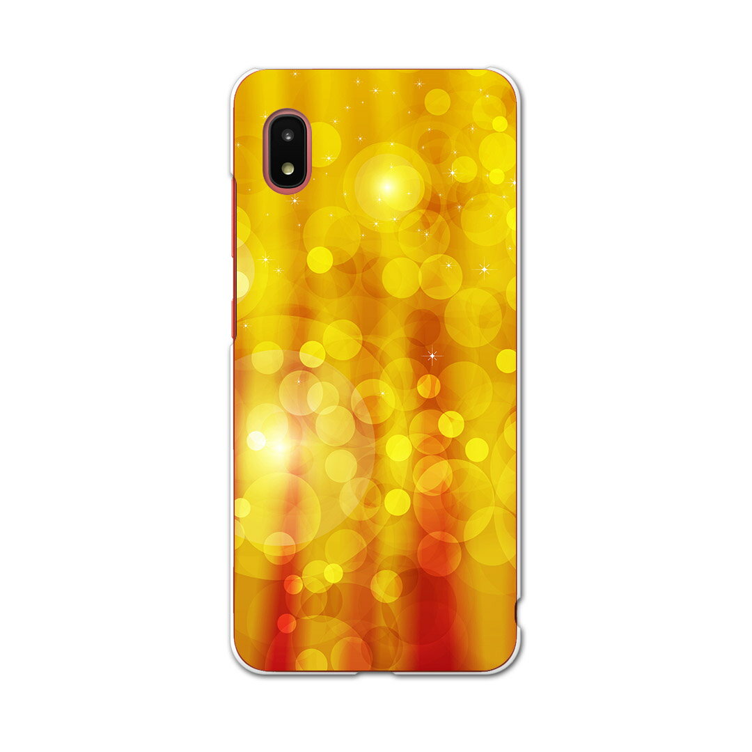 Galaxy A21 SC-42A 専用ハードケース igcase sc42a スマホカバー カバー ケース pc ハードケース 002137 クール オレンジ　キラキラ