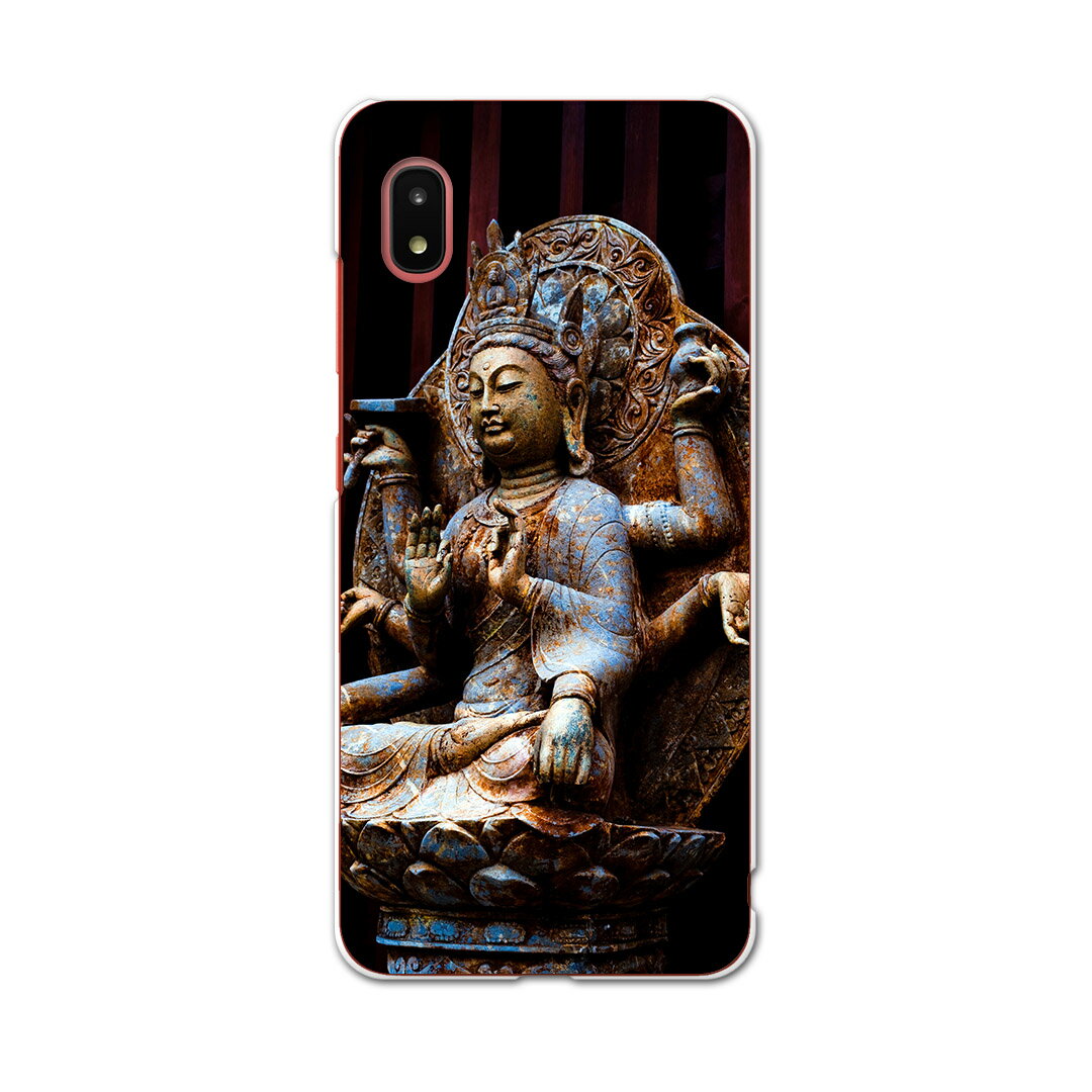 Galaxy A21 SC-42A 専用ハードケース igcase sc42a スマホカバー カバー ケース pc ハードケース 005093 写真・風景 仏像　写真　黒