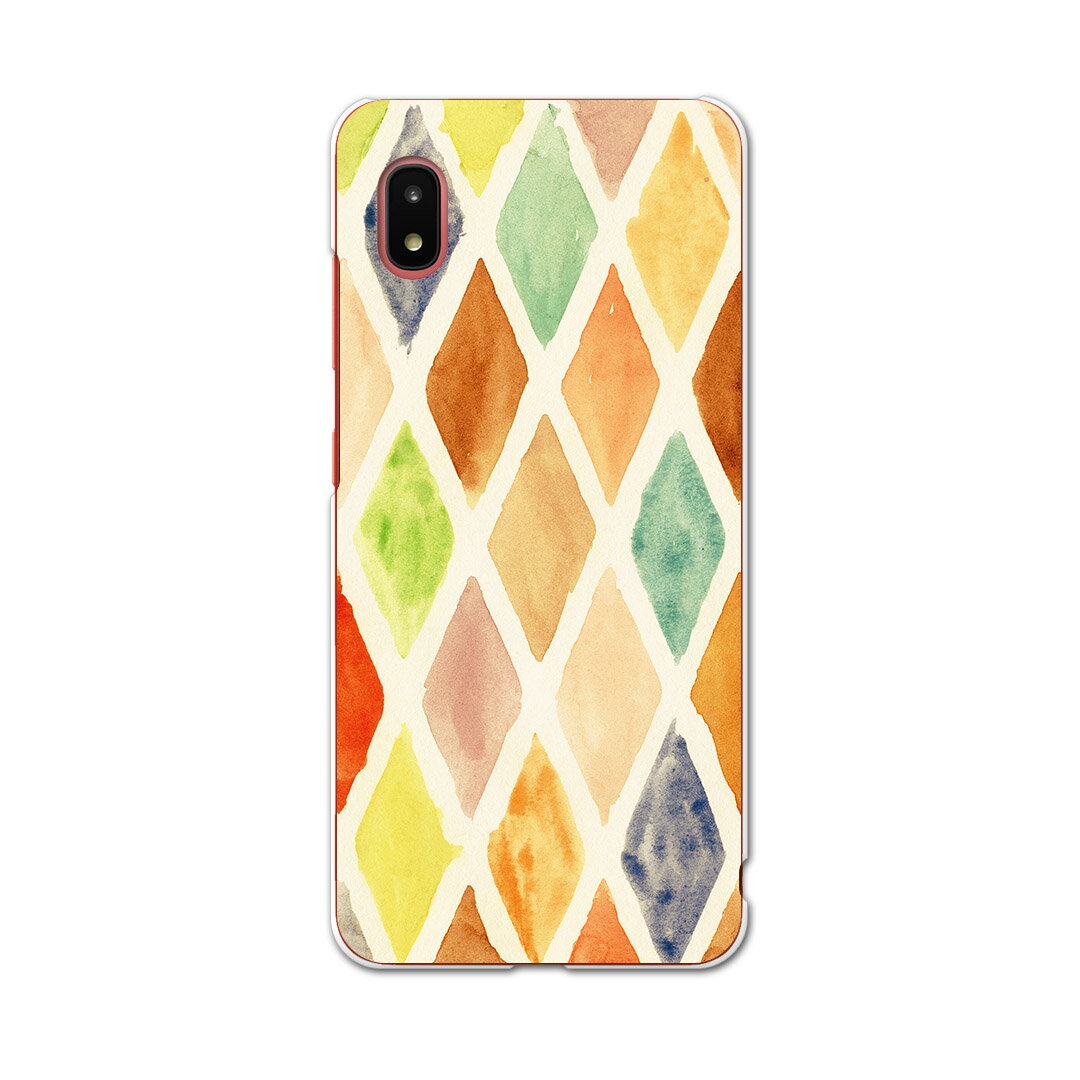 Galaxy A21 SC-42A 専用ハードケース igcase sc42a スマホカバー カバー ケース pc ハードケース 006866 チェック・ボーダー カラフル　模様　アーガイル