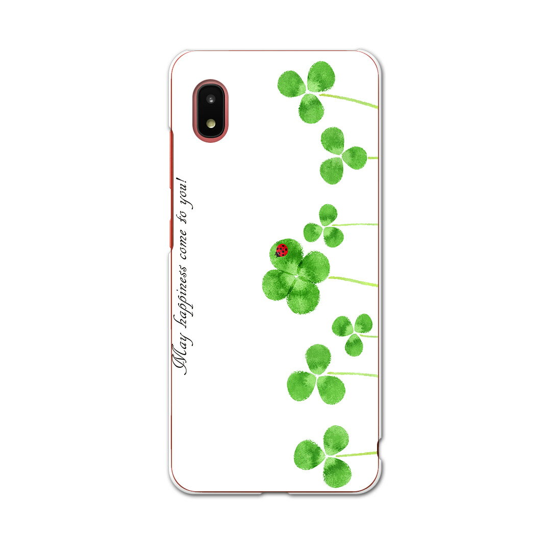 Galaxy A21 SC-42A 専用ハードケース igcase sc42a スマホカバー カバー ケース pc ハードケース 013263 クローバー 植物 英語