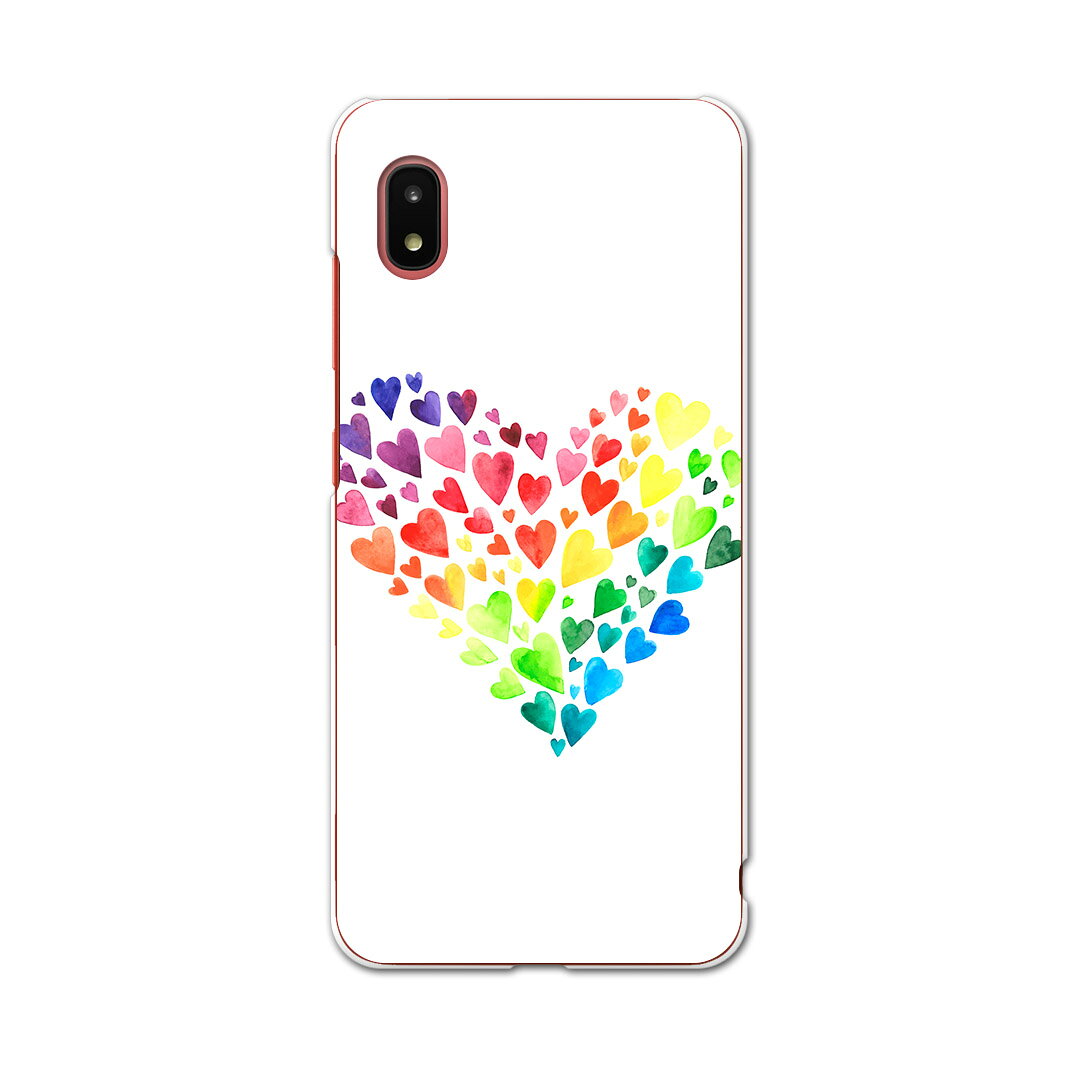 Galaxy A21 SC-42A 専用ハードケース igcase sc42a スマホカバー カバー ケース pc ハードケース 014204 ハート　カラフル
