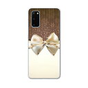 SC-51A Galaxy S20 5G ギャラクシー エストゥエンティ ファイブジー sc51a ドコモ docomo スマホ カバー ケース スマホ PC ハードケース 001607 リボン 冬