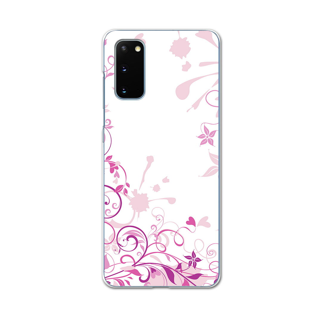SC-51A Galaxy S20 5G ギャラクシー エストゥエンティ ファイブジー sc51a ドコモ docomo スマホ カバー ケース スマホ PC ハードケース 001973 花　フラワー　紫