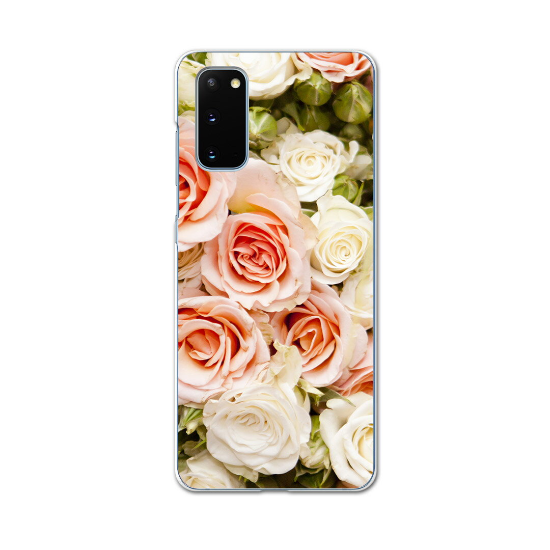 SC-51A Galaxy S20 5G ギャラクシー エストゥエンティ ファイブジー sc51a ドコモ docomo スマホ カバー ケース スマホ PC ハードケース 004742 花　ピンク　白　写真