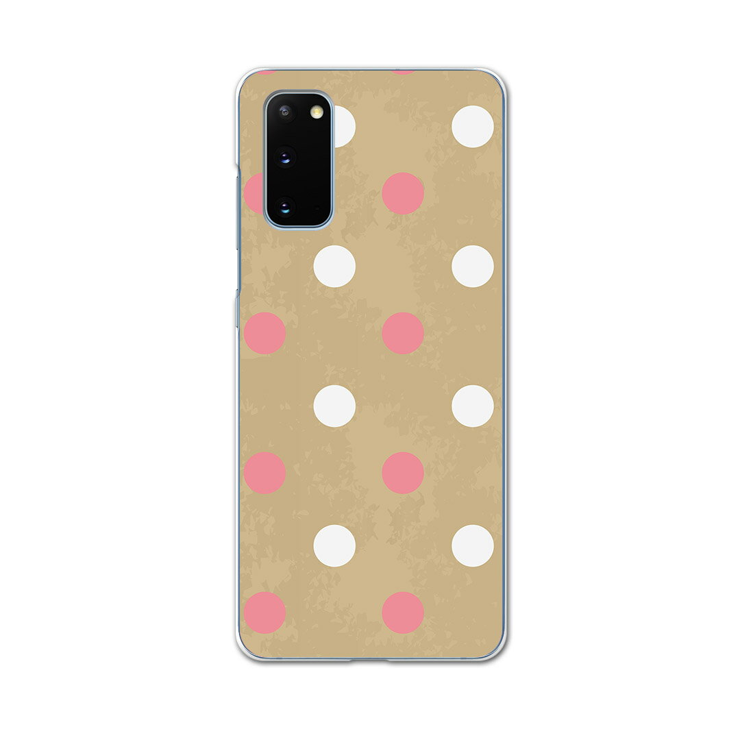 SC-51A Galaxy S20 5G ギャラクシー エストゥエンティ ファイブジー sc51a ドコモ docomo スマホ カバー ケース スマホ PC ハードケース 007418 水玉　ピンク　白　ホワイト