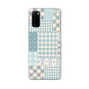 SC-51A Galaxy S20 5G ギャラクシー エストゥエンティ ファイブジー sc51a ドコモ docomo スマホ カバー ケース スマホ PC ハードケース 008635 模様 チェック 水色 水玉(2)