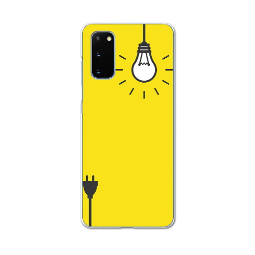 SC-51A Galaxy S20 5G ギャラクシー エストゥエンティ ファイブジー sc51a ドコモ docomo スマホ カバー ケース スマホ PC ハードケース 011023 電球 コンセント 黄色 SC-51A Galaxy S20 5G ギャラクシー エストゥエンティ ファイブジー sc51a ドコモ docomo スマホ カバー ケース スマホ PC ハードケース 011023 電球 コンセント 黄色