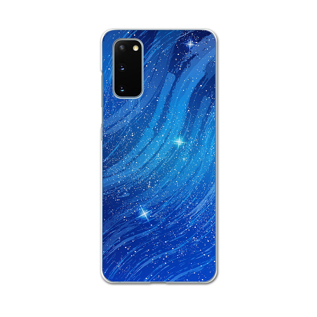 SC-51A Galaxy S20 5G ギャラクシー エストゥエンティ ファイブジー sc51a ドコモ docomo スマホ カバー ケース スマホ PC ハードケース 014869 星　夜空　青