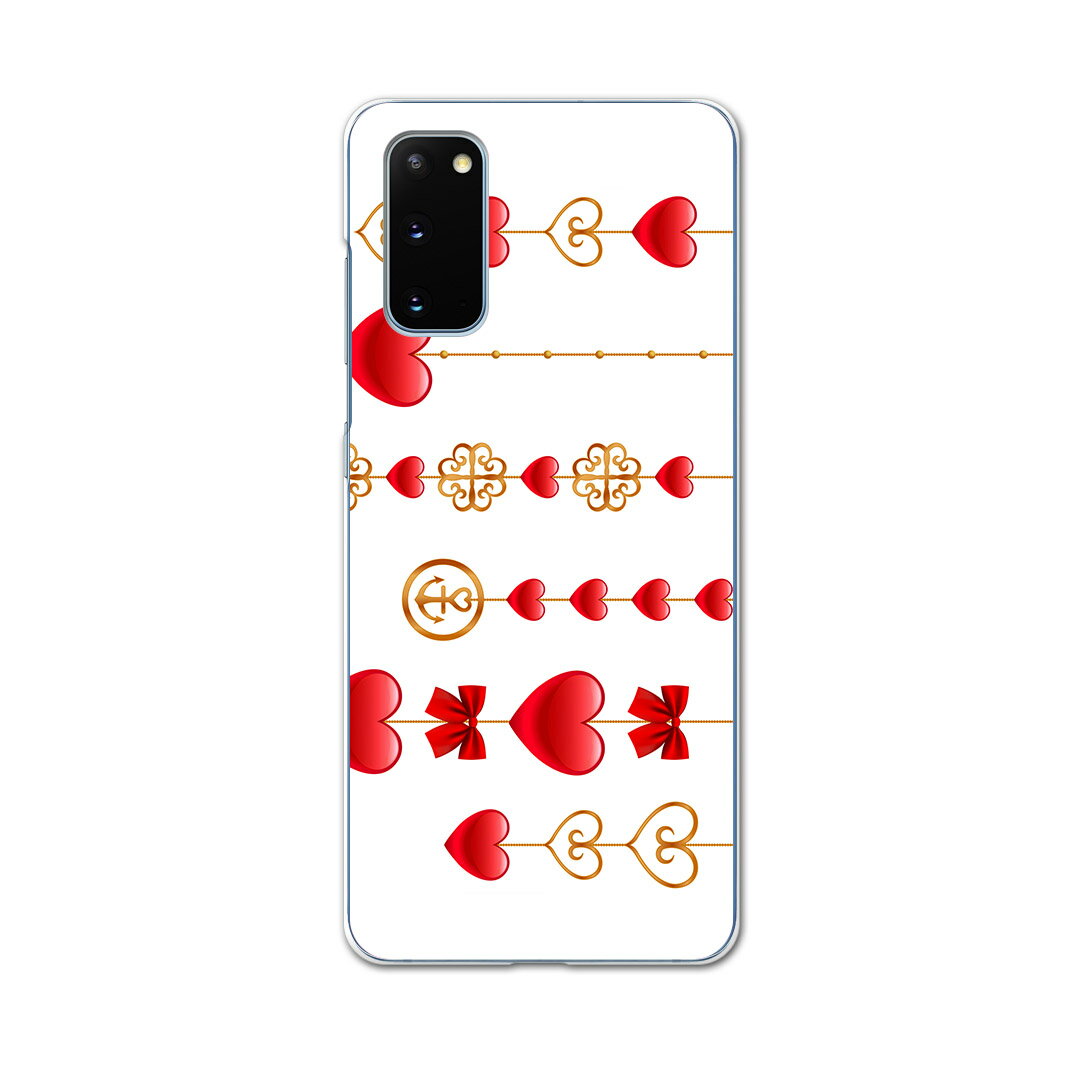 Rakuten - SCG01 Galaxy S20 5G ギャラクシー エストゥエンティ ファイブジー scg01 エーユー au スマホ カバー ケース スマホケース スマホカバー PC ハードケース 015620 ハート　飾り　かわいい
