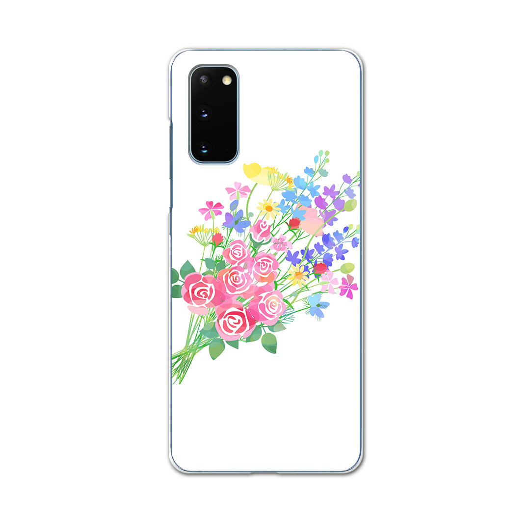 Rakuten - SCG01 Galaxy S20 5G ギャラクシー エストゥエンティ ファイブジー scg01 エーユー au スマホ カバー ケース スマホケース スマホカバー PC ハードケース 015825 花束　カラフル　綺麗