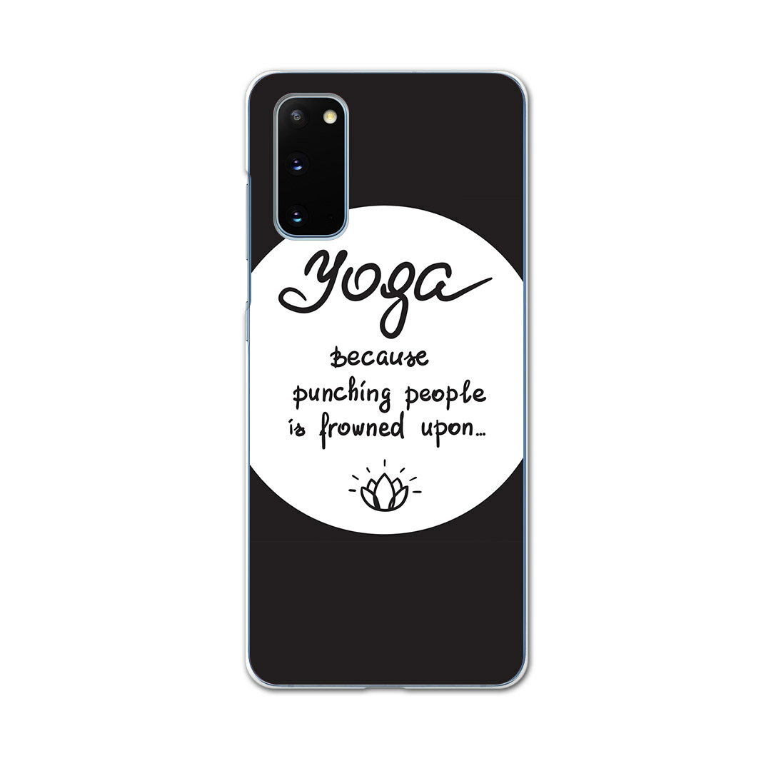 SC-51A Galaxy S20 5G ギャラクシー エストゥエンティ ファイブジー sc51a ドコモ docomo スマホ カバー ケース スマホ PC ハードケース 016089 yoga ヨガ 英字 おしゃれ