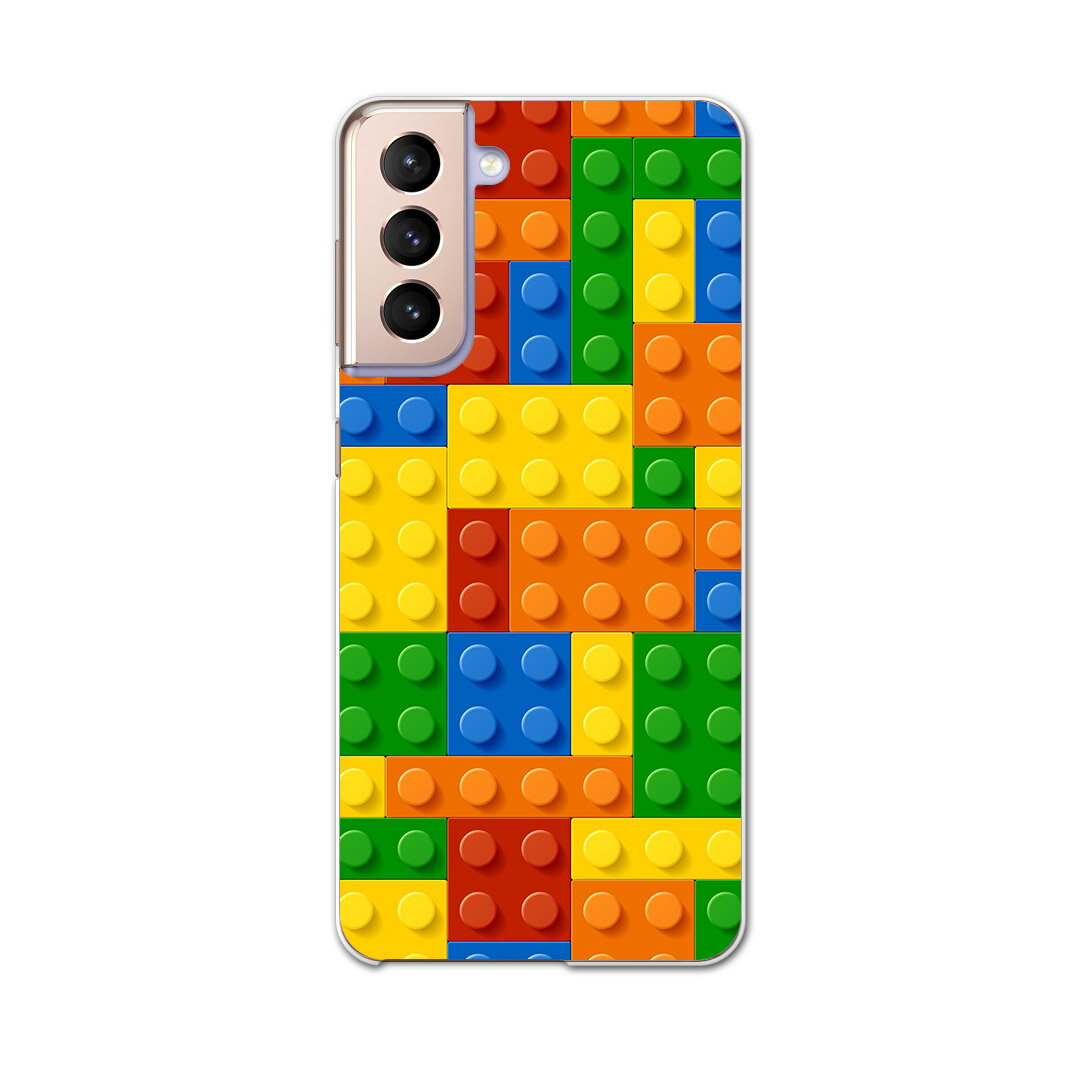 Rakuten - Galaxy S21 5G SCG09 ギャラクシー サムスン au エーユー スマホ カバー ケース スマホケース スマホカバー PC ハードケース 001168 ブロック　カラフル