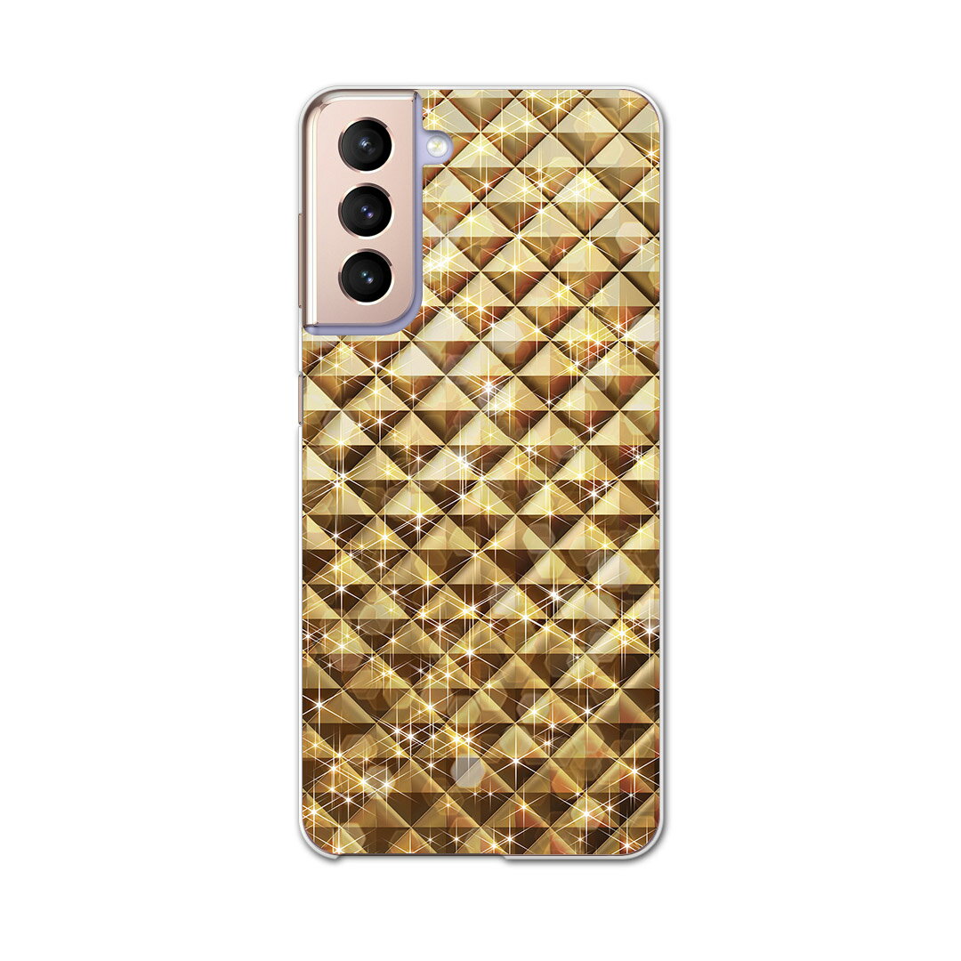 Galaxy S21 5G SC-51B ギャラクシー サムスン docomo ドコモスマホ カバー ケース スマホケース スマホカバー PC ハードケース 004965 ゴールド　金　メタリック