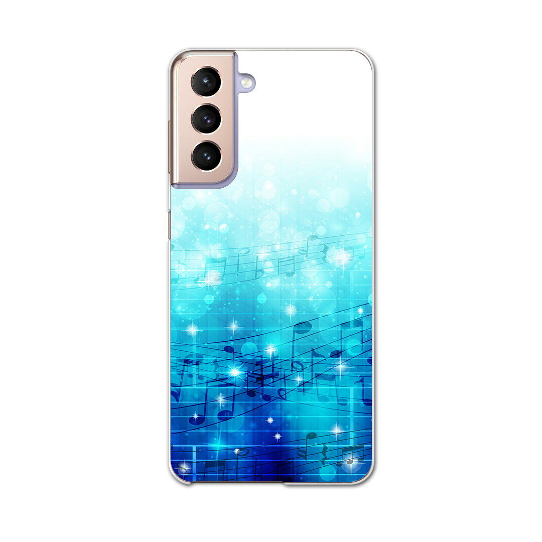 乐天商城 - Galaxy S21 5G SCG09 ギャラクシー サムスン au エーユー スマホ カバー ケース スマホケース スマホカバー PC ハードケース 006856 音符　楽譜