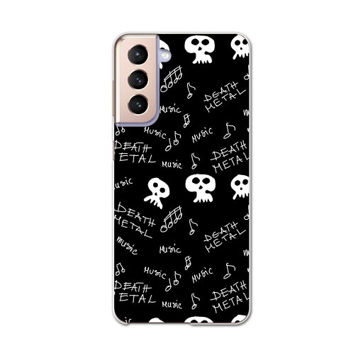 Galaxy S21 5G SC-51B ギャラクシー サムスン docomo ドコモスマホ カバー ケース スマホケース スマホカバー PC ハードケース 008312 白黒 ドクロ 髑髏 音符 Galaxy S21 5G SC-51B ギャラクシー サムスン docomo ドコモスマホ カバー ケース スマホケース スマホカバー PC ハードケース 008312 白黒 ドクロ 髑髏 音符