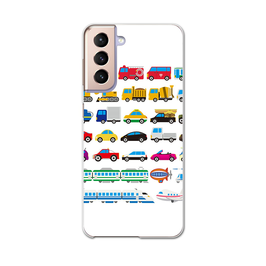 乐天商城 - Galaxy S21 5G SCG09 ギャラクシー サムスン au エーユー スマホ カバー ケース スマホケース スマホカバー PC ハードケース 009920 乗り物　こども　イラスト
