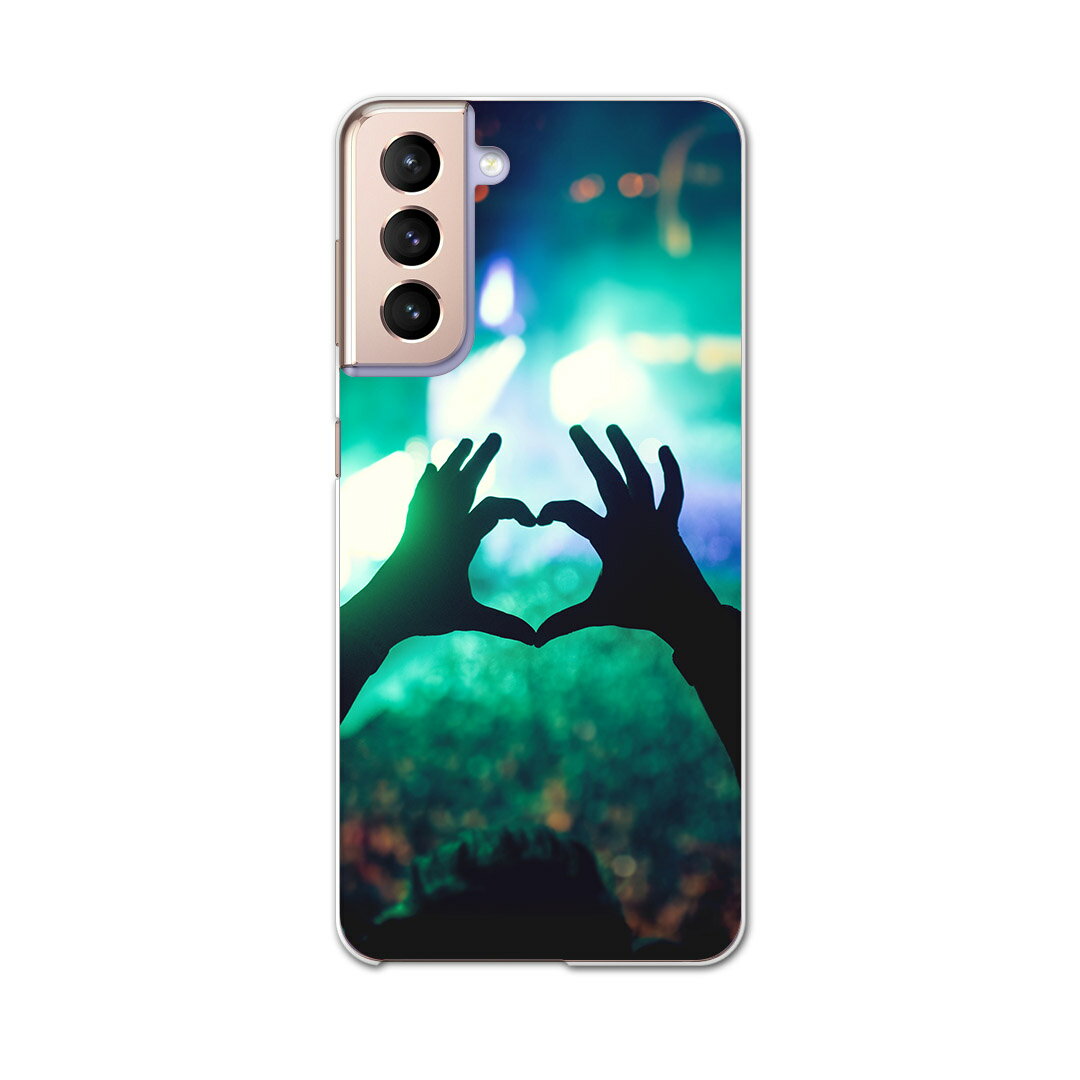 Galaxy S21 5G SC-51B ギャラクシー サムスン docomo ドコモスマホ カバー ケース スマホケース スマホカバー PC ハードケース 012489 シルエット ハート 写真