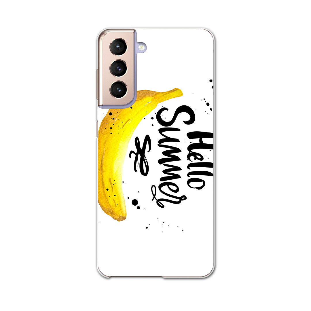 Galaxy S21 5G SC-51B ギャラクシー サムスン docomo ドコモスマホ カバー ケース スマホケース スマホカバー PC ハードケース 015739 バナナ 英語 夏
