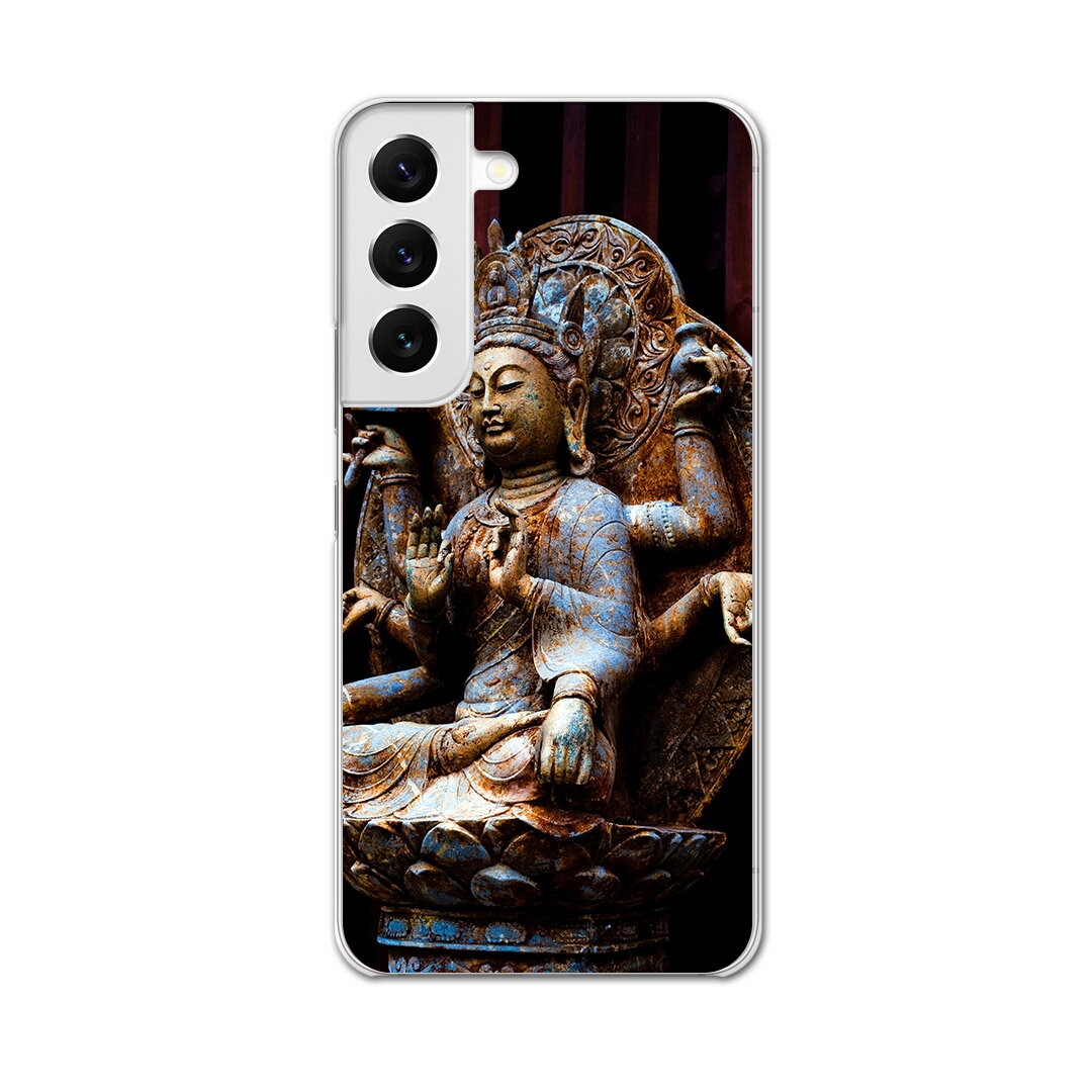 Galaxy S22 専用ハードケース SC-51C / SCG13 共通対応 sc51c igcase スマホカバー カバー ケース pc ハードケース 005093 仏像　写真　黒