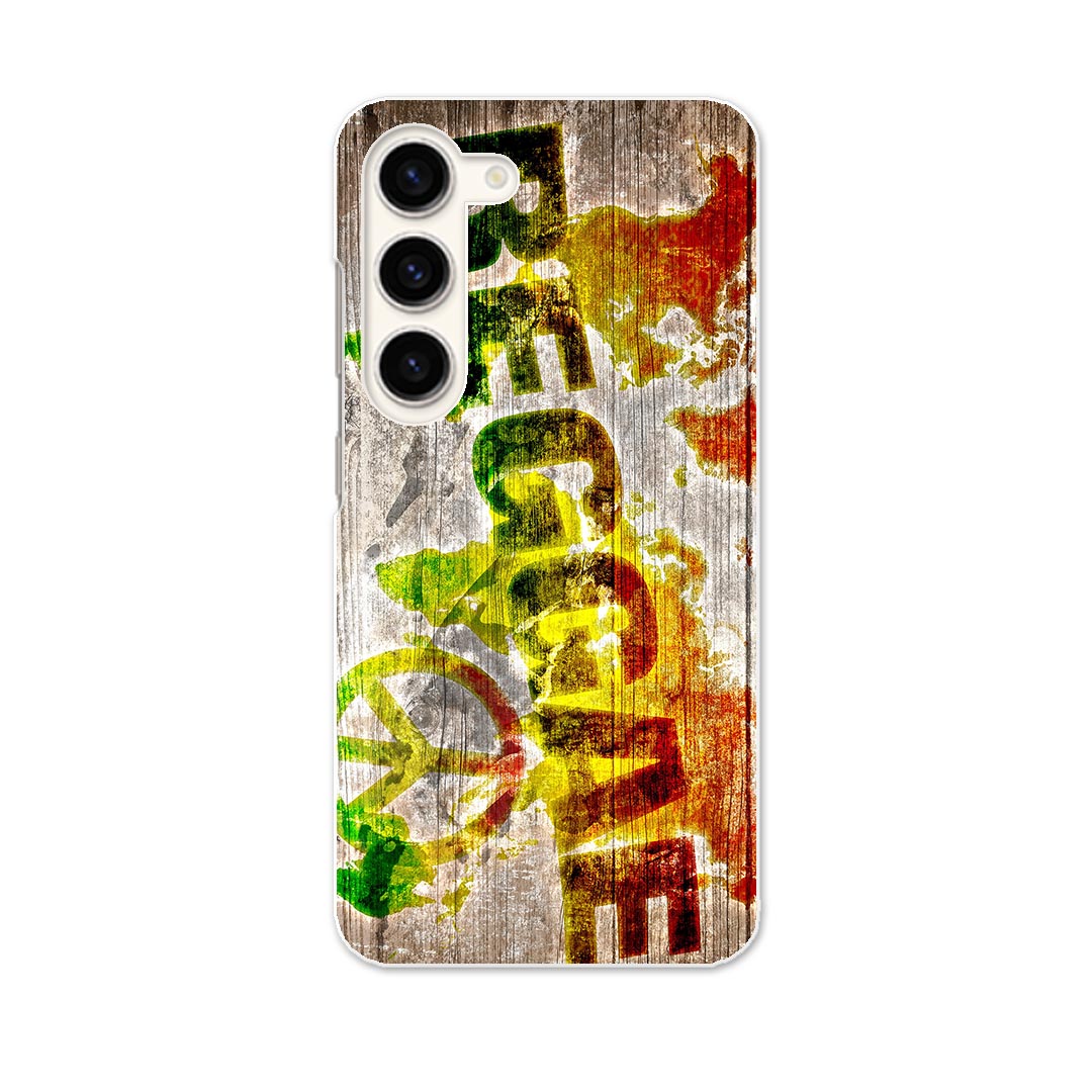 Galaxy S23 SC-51D SCG19 専用ハードケース SC-51D / SCG19 共通対応 sc51d igcase スマホカバー カバー ケース pc ハードケース 000144 レゲエ　ラスタカラー　ピース
