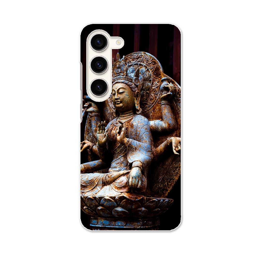Galaxy S23 SC-51D SCG19 専用ハードケース SC-51D / SCG19 共通対応 sc51d igcase スマホカバー カバー ケース pc ハードケース 005093 仏像　写真　黒