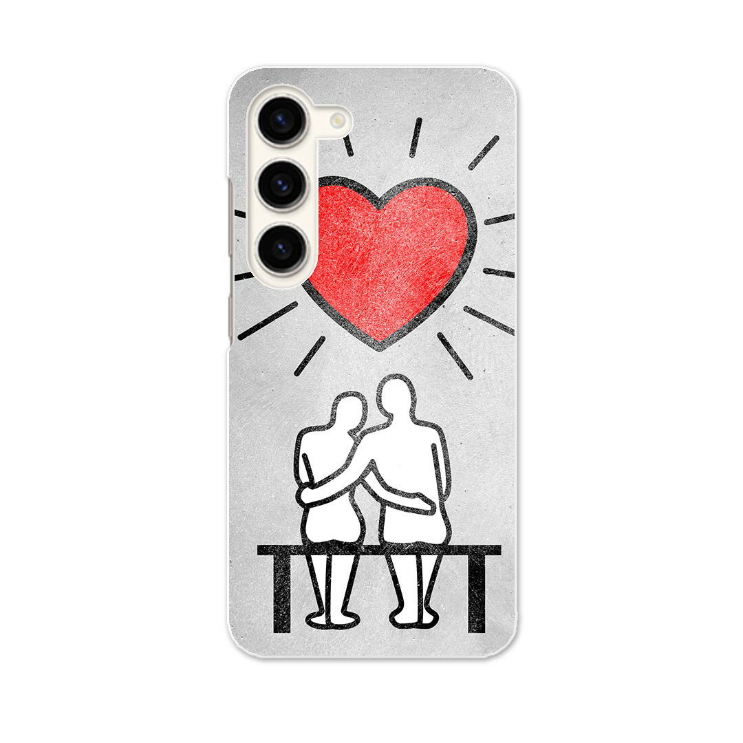 Galaxy S23 SC-51D SCG19 専用ハードケース SC-51D / SCG19 共通対応 sc51d igcase スマホカバー カバー ケース pc ハードケース 008775 ハート イラスト カップル