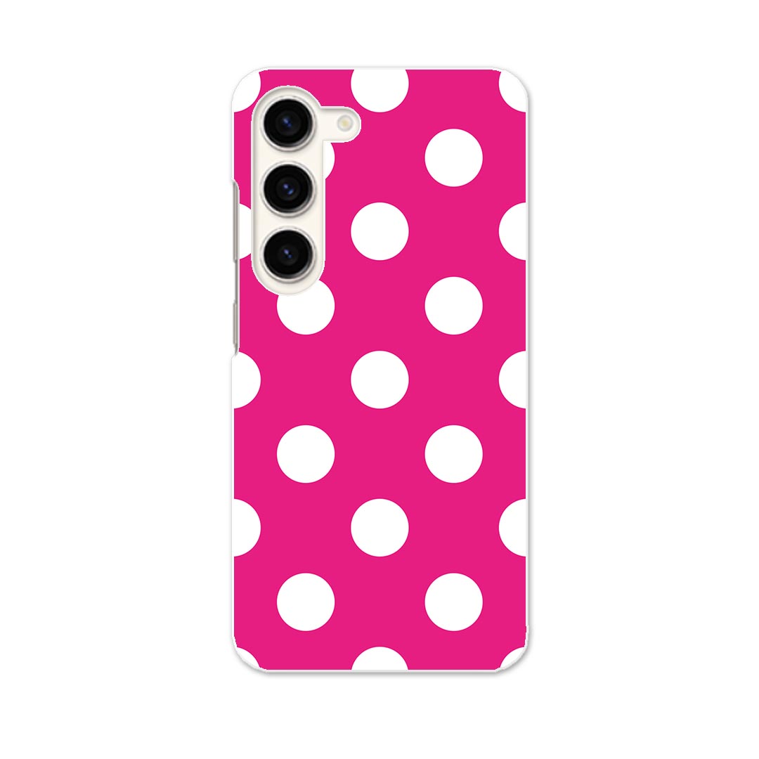 Galaxy S23 SC-51D SCG19 専用ハードケース SC-51D / SCG19 共通対応 sc51d igcase スマホカバー カバー ケース pc ハードケース 009065 シンプル　水玉　ドット　ピンク