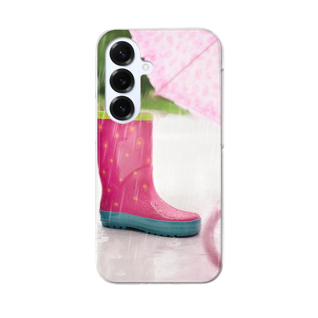 Galaxy S25 用 SC-51F / SCG31 (SM-S931) 共通対応 ハードケース sc51f ケース カバー ハードケース 025794 雨 レインブーツ 長靴