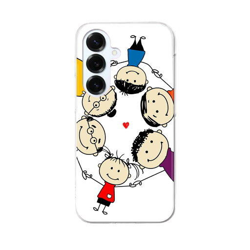Galaxy S25 用 SC-51F / SCG31 (SM-S931) 共通対応 ハードケース sc51f ケース カバー ハードケース 007692 人物 イラスト 家族 Galaxy S25 用 SC-51F / SCG31 (SM-S931) 共通対応 ハードケース sc51f ケース カバー ハードケース 007692 人物 イラスト 家族