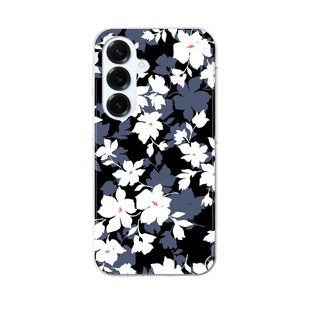 乐天商城 - Galaxy S25 用 SC-51F / SCG31 (SM-S931) 共通対応 ハードケース sc51f ケース カバー ハードケース 008212 花　　白　ホワイト　模様