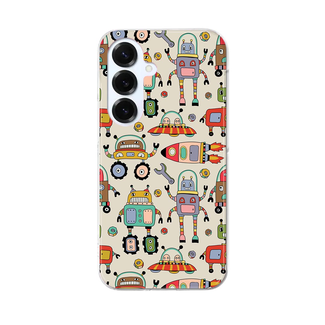 Rakuten - Galaxy S25 用 SC-51F / SCG31 (SM-S931) 共通対応 ハードケース sc51f ケース カバー ハードケース 010130 ロボット　カラフル　ロケット