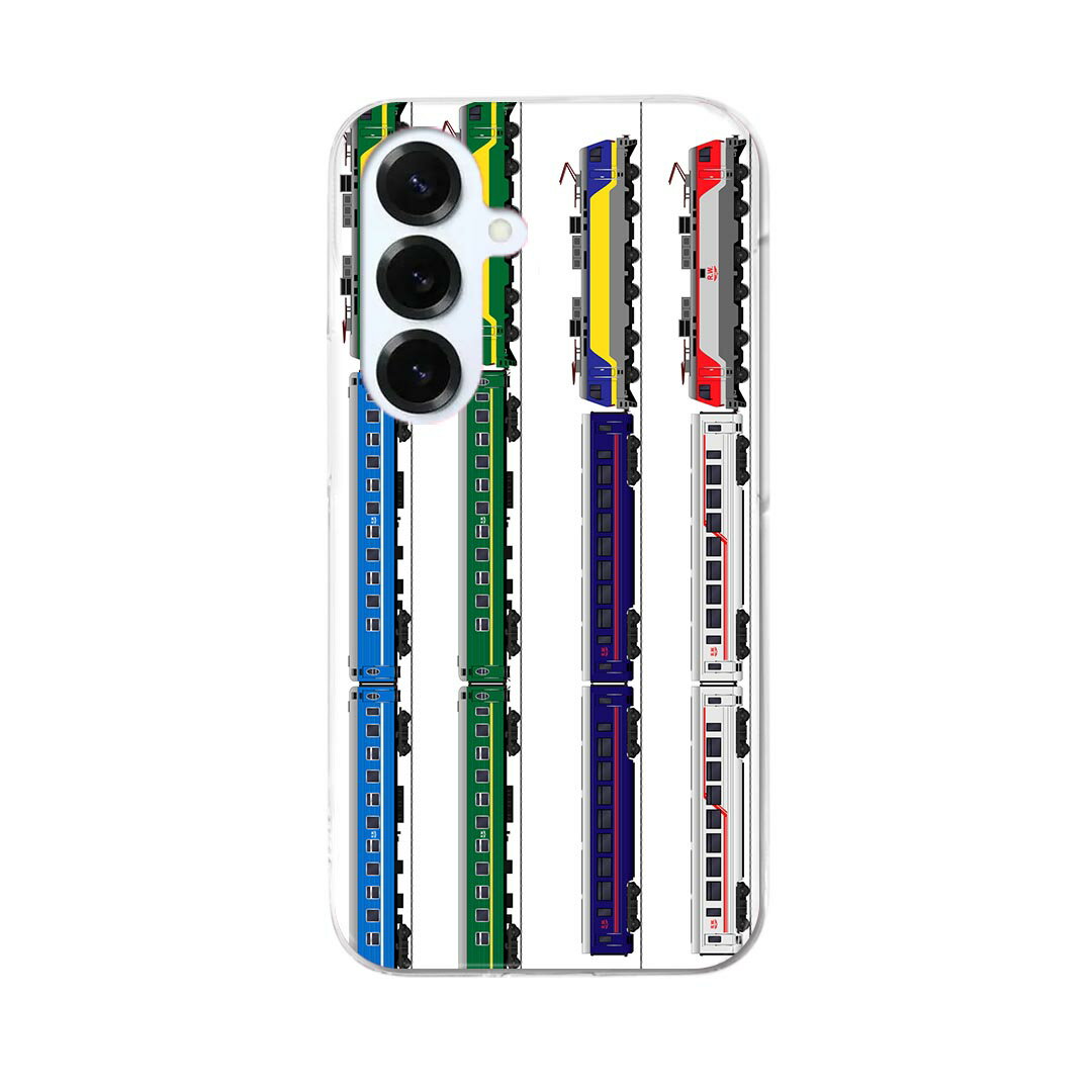 Galaxy S25 用 SC-51F / SCG31 (SM-S931) 共通対応 ハードケース sc51f ケース カバー ハードケース 013213 乗り物　新幹線　電車