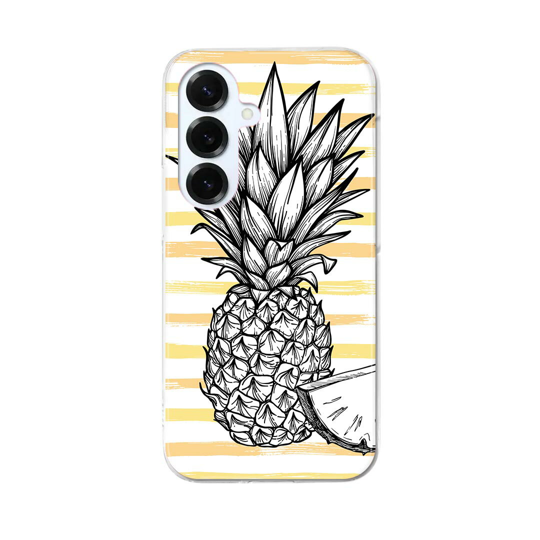Galaxy S25 用 SC-51F / SCG31 (SM-S931) 共通対応 ハードケース sc51f ケース カバー ハードケース 014264 パイナップル　夏　トロピカル